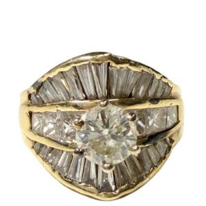 GIA Certified Vintage (‘94) 14K Yellow Gold and Natural Diamond Ring